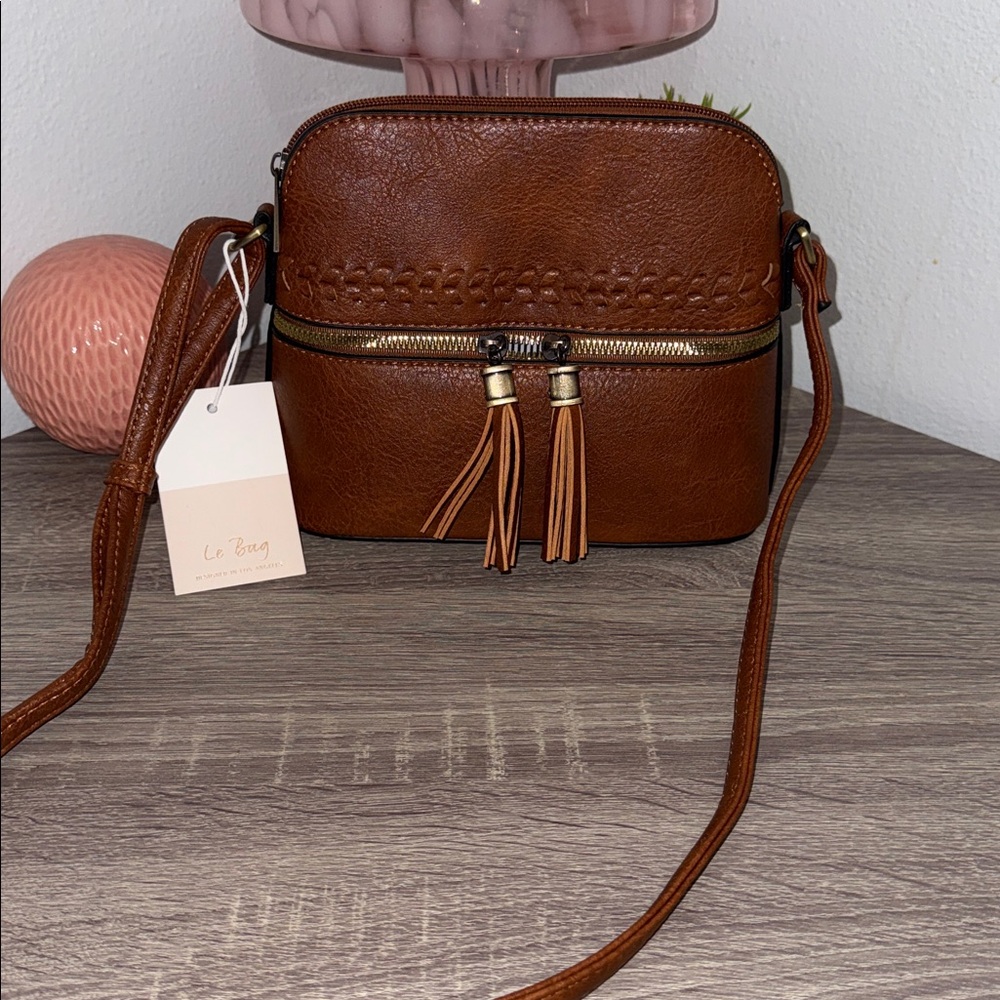 Le Bag Brown Dome Crossbody Bag